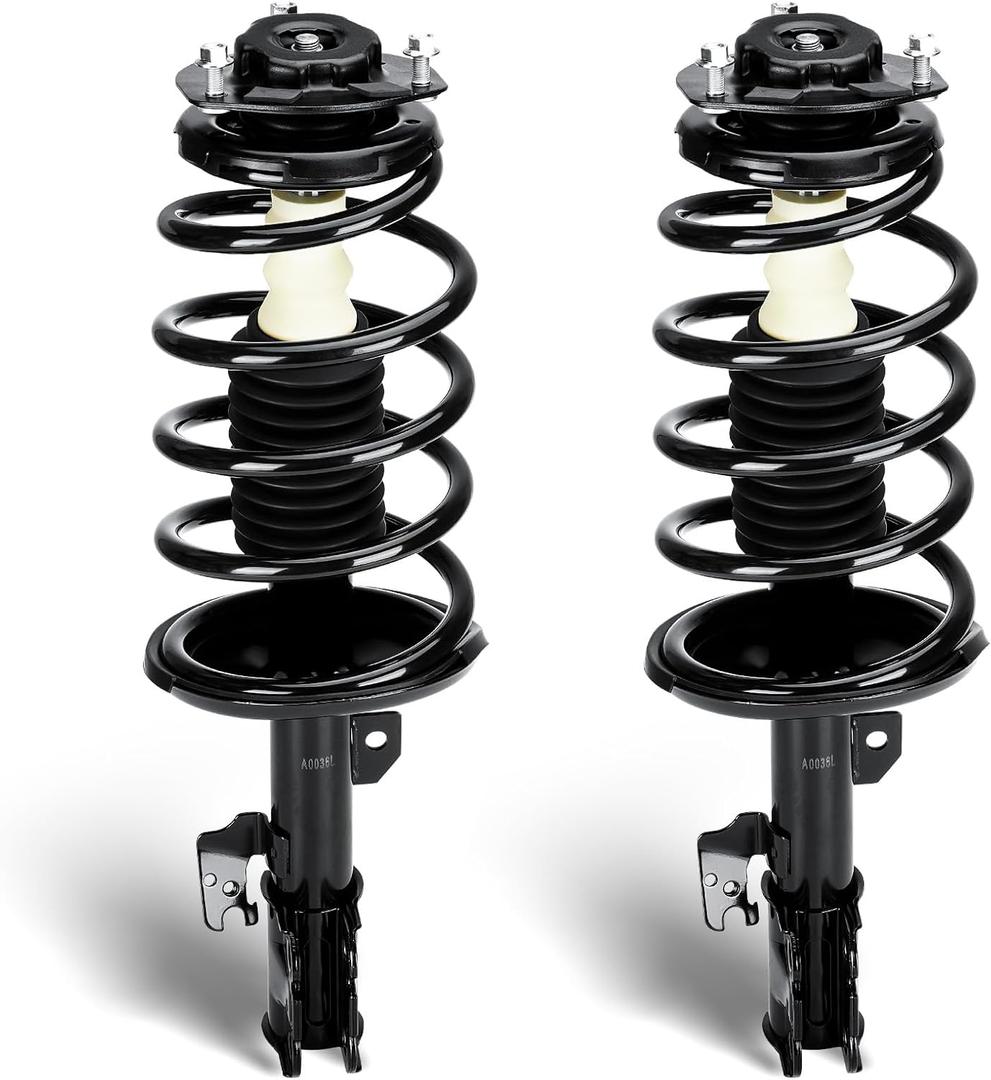 Front Complete Struts Assembly w/Coil Spring Fit for Toyota Sienna 3.3L FWD 7 Passenger ONLY 2004-2006, Shock Absorber Replace for 172237 172236, Set of 2