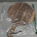 Acacia Wood Round Cutting Board with Handle Wooden Charcuterie Board Wood Pizza Peel, Decorative Serving Board and Platter for Cheese, Bread, Fruits, Vegetables, Kitchen Chopping, Food Prep16.3" x 12"