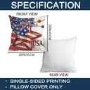 FUTBU 4th of July Pillow Covers 18x18 Set of 2, American Flag Stars Patriotic Throw Pillow Covers, Red White Blue Independence Day Decorative Cushion Cases for Home Sofa Outdoor Decor