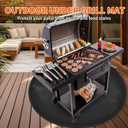 36" Round Fire Pit Mat for Solo Stove Bonfire, Fireproof Mats for Under Reusable Oil-Proof Waterproof BBQ Pad for Deck Patio Grass Outdoor Indoor Grill Solo Stove Accessories
