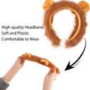 Chanaco Lion Ears Headband and Nose Set Lion Costume Women Adult Halloween Animal Costumes Cosplay Accessories Party Decorations Gifts