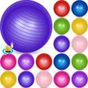 Leyndo 16 Pcs 26 Inch Yoga Exercise Ball Bulk with Pump