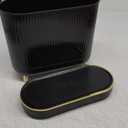 Bathroom Trash Can with Lid 3.1 Gallon Narrow Trash Can Small Plastic Trash Bin 12 Liter Rectangular Plastic Garbage Can with Press Type Lid for Bedroom Bathroom (Blackwhite)