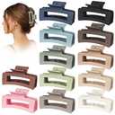 12 Pack 3.5" Medium Hair Claw Clips for Women Thick Thin Hair, Strong Hold Matte Banana Hair Clips