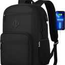 YAMTION Black Backpack,School Bookbag for Teens and Adults Schoolbag Fits 15.6 Inch Laptop Lightweight College Backpack for Daily Commute School