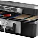SentrySafe Fireproof Safe Box with Key Lock, Chest Safe with Carrying Handle to Secure Money, Jewelry, Documents, 0.25 Cubic Feet, 6.3 x 15.3 x 12.1 Inches