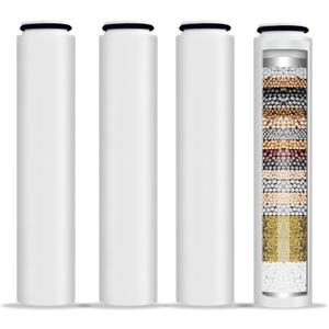 4 Pack Replacement Filters Compatible With Cobbe Handheld Shower Head,Water Filter For Water Softening,Removes Chlorine(White)