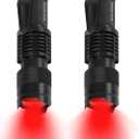 2 Pack Red Flashlight LED Single Mode Light 1 Mode LED Torch Scalable Red Light Flashlight for Astronomy Aviation Night Observation (Powered by Single AA Battery, Not Included)