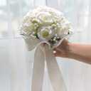 Wedding Bouquets for Bride, Silk Bride Bridesmaid Hand Holding Flower Bouquet for Valentines Day Decor Wedding Party Supplies Home Decoration (I)