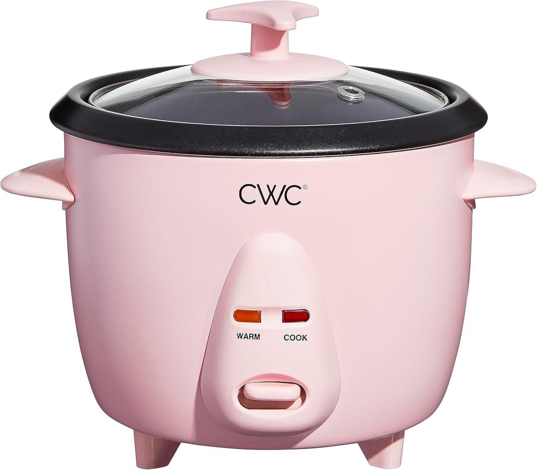 COOK WITH COLOR 6 Cup Rice Cooker 300W - Effortless Cooking and Perfectly, Cooks 3 Cups of Raw Rice for 6 Cups of Cooked Rice, Pink