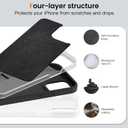 Soft Liquid Silicone Case for iPhone 12/12 Pro with Magnetic Invisible Stand, Military Grade Shockproof Protection, Anti-Scratch Microfiber Lining Covers for iPhone 12/12 Pro, Black