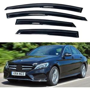 IG Window Visors Fit for 2008-2014 Mercedes-Benz C-Class, Out-Channel Rain Guards Vent Wind Deflectors 4PC, Car Accessories for 2008-2014 Mercedes Benz C200 C230 C250 C300 C350 C63