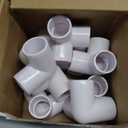 3/4 Tee PVC Fitting 3 Way Elbow Connector, Furniture Grade 90 Degree Elbow Side Outlet, PVC Corner Fittings for Building Furniture Greenhouse Shed Pipe Fittings Tent Connection (Pack of 16) (White)