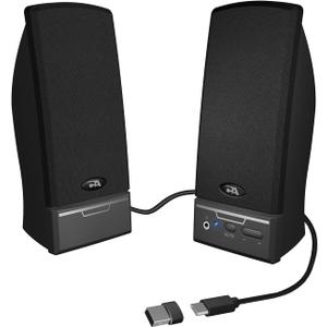 Cyber Acoustics CA-2014USB 2.0 Multimedia Desktop Computer Speakers, Compatible with USB C or A Devices, Adapter Included