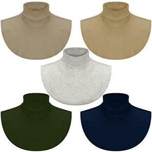 SATINIOR Fake Turtleneck Dickey Collars Women Half Top Mock Collar Neck Wear in Sweater Hoodie High Neck Mock Collar 5 Pcs