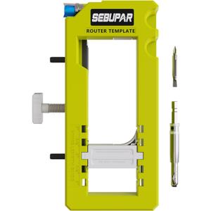 Door Hinge Jig, Door Hinge Mortiser, Router Template Fits for Door Hinges from 3 to 5 Length and Types of Square, Radius 1/4 or Radius 5/8