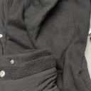 OPCAKM Women's Fuzzy Fleece Vest Oversized Sleeveless Sherpa Jacket Warm Button Down Gilet Outerwear with Pockets (Black,S)