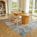 5x7 Area Rugs, Modern Abstract Rug with Anti Slip Backing, Stain Resistant Washable Rugs for Living Room, Non-Shedding Machine Washable Area Rug, Yellow/Grey, 5'x7'