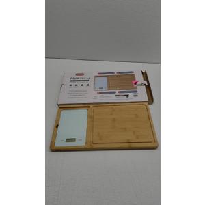 Prep Tech 20x10.5x1 Wooden Cutting board, and Scale Prep Tech 20x10.5x1 Wooden Cutting board, and Scale