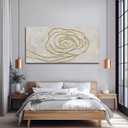 XIANSHOU Abstract Wall Art Pictures Contemporary Wall Hanging Decor Neutral Wall Print 29"x58" Wall Decorations for Living Room Dining Room