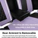 Car Seat Covers Full Set, Super Luxurious Heavy Universal Duty Waterproof Leather Automotive Vehicle Cover for Cars SUV Pick-up Truck, Non-Slip Seat Purple Car Accessories (Full Set/Light purple)