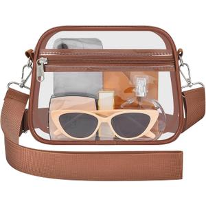 Clear Bag for Stadium Events - Stadium Approved Small Mini Clear Purse, Women's Top-Handle Handbags for Sports Concerts