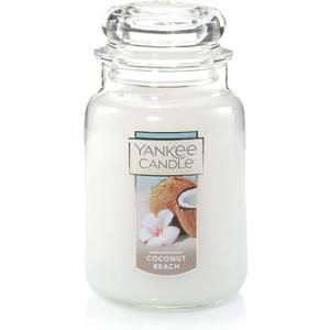 Yankee Candle Coconut Beach Scented Classic 22oz Large Jar Single Wick Candle Over 110 Hours of Burn Time Ideal for Gift-Giving Special Occasions