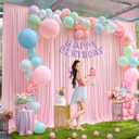 20x10ft Pink Backdrop Curtain Panels for Parties - Wrinkle Free Polyester Photo Curtain Backdrop Wedding Back Drop Fabric Drapes for Party Decorations Background for Photography