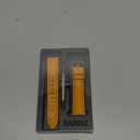 Fullmosa Watch Straps 20mm, Axus Series Leather Strap Replacement Watch Strap with Stainless Steel Metal Clasp for Men Women 14/16/18/20/22/24mm, Yellow 20mm (Yellow+Silver Buckle)