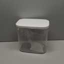 TBMax Large Rice Container 25 Lbs with Easy-Carrying Handles -  Flour Storage Container with Pop Up Lid & Hanging Hooks for Cleaner Use, Airtight Food Storage Bin for Kitchen Organization  Pure White-12.7Qt