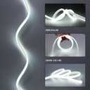 BENLUN AC 110V COB LED Strip Lights Outdoor Waterproof 65.6ft, 6000K Cool White Super Bright 200W CRI 90+ LED Rope Light, IP65 Flexible Cuttable, for Bedroom Garden Commercial House