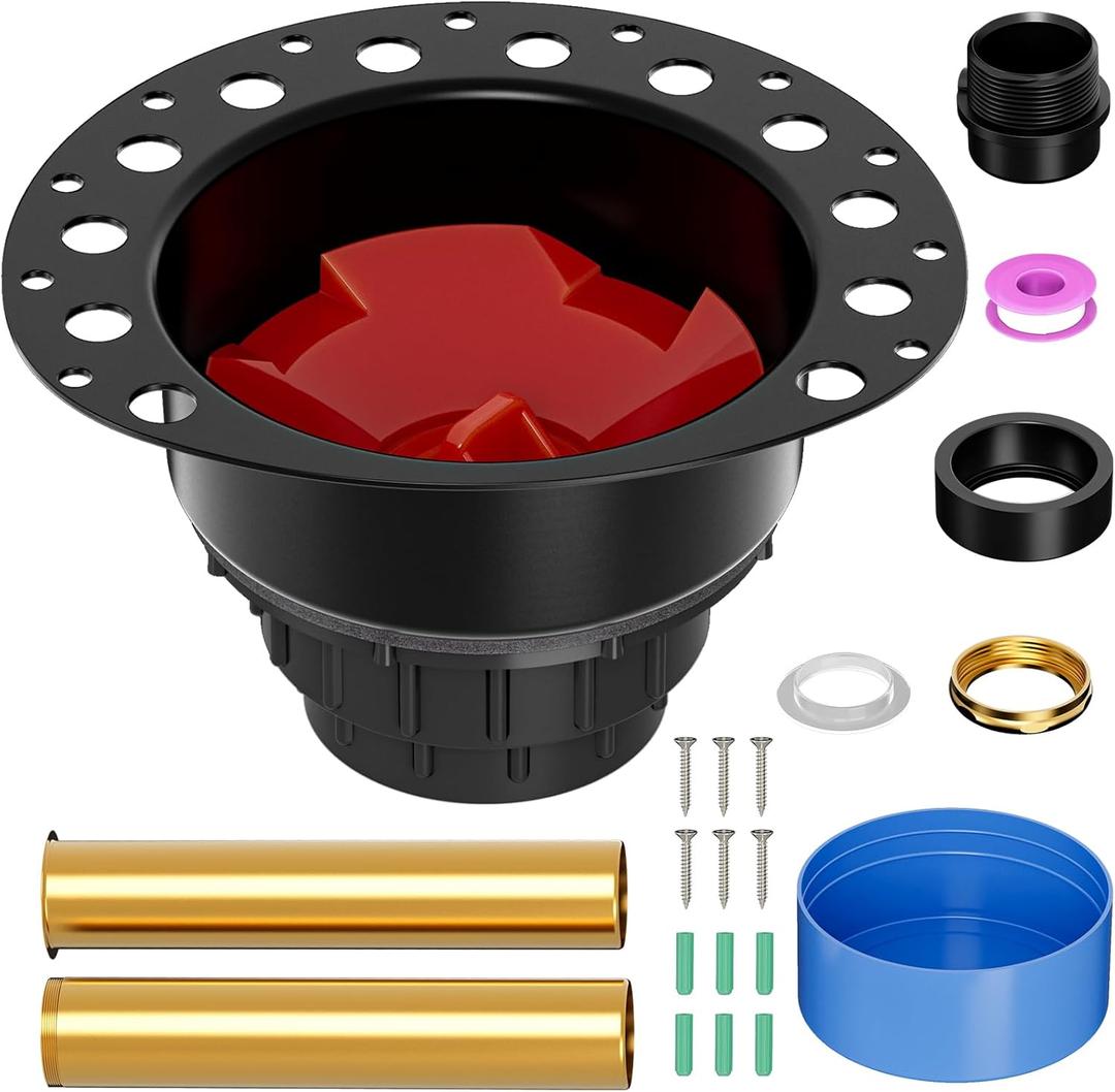 Freestanding Tub Drain, ABS Free Standing Tub Drain Kit For All Freestanding Bathtubs, 1-1/2 to 2 Drainage Pipe Fitting, Brass Tailpipe, Quick Installation and Removal