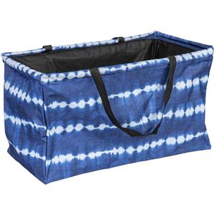 Household Essentials Krush Container All-Purpose Utility Tote, Water-Resistant Vinyl Lining, Tie Dye