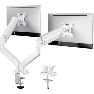 ErGear Dual Monitor Stand up to 32 inches Screen, Load-Bearing Max 22 lbs Each Arm, Adjustable Dual Monitor Mount, Sturdy Steel vesa Monitor Mount with Stable VESA 75x75 100x100mm