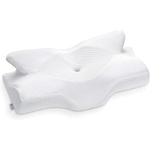 Elviros Cervical Memory Foam Pillowcase (White)