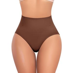Werena Tummy Control Shapewear for Women Shaping Underwear High Waisted Body Shaper Panties Slimming Girdle Briefs (Large, #1 Coffee(low Rise)-old1)