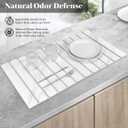 Large Stone Dish Drying Mats for Kitchen Counter, 28"(L)16"(W) Marble-Pattern, Fast Drying Collapsible Dish Drying Mat, Eco-Friendly Absorbent Diatomaceous Earth Mats for Match Countertop