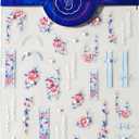 7 x 5D Embossed Nail Stickers for Nail Art - Self-Adhesive Floral Nail Decals, Summer Plant Nail Art Stickers for Manicure Decoration (118)