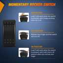 Nilight 2 Pack Momentary Rocker Switches 6 Pin Waterproof (ON)-Off-(ON) DPDT Toggle Switch 20A/12V 10A/24V with Jumper Wires Set for Cars Trucks Boats ATVs UTVs RVs