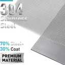 304 Stainless Steel Mesh Window Screen Roll,35IN x 98.43FT Silver Metal Window Screen Replacement,Screen Mesh for Window,Door,Patio,Pet,Vent,Filter,Porch,Cage and DIY Project (22 Mesh)