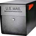 Mail Boss 7106 Curbside Steel Post Mount Security Locking Mailbox, Black, Extra Large, 21 in. D x 11.125 in. W x 13.75 in. H