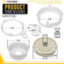 PartsBroz W10721967 Washer Pulley Clutch Kit for Whirlpool MVWX655DW1 MVWC565FW1 WTW5057LW0 WTW5000DW1 WTW4816FW3 WTW5000DW3 NTW4516FW3 MVW6230HW2 MVWC565FW2 WTW4816FW2 WTW4855HW1 MVW6230HW0