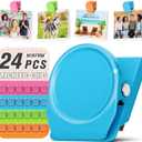 24 Pack Magnetic Clip Heavy Duty, Cute Magnetic Clips for Whiteboard, Refrigerator Magnets, Fridge Magnets for Pictures, Strong Magnet Clips for Classroom, Cruise Cabins, Locker, Office