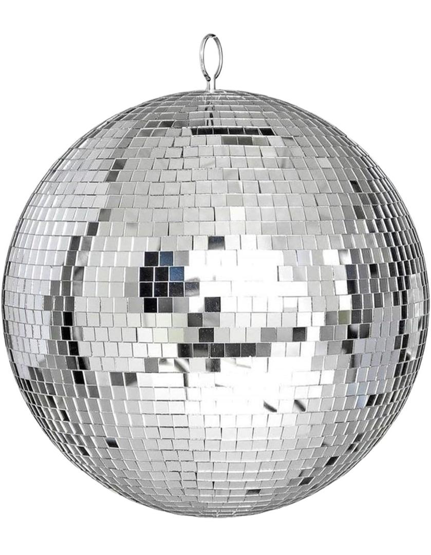 Alytimes Mirror Disco Ball - 8-Inch Cool and Fun Silver Hanging Party Disco Ball –Big Party Decorations, Party Design