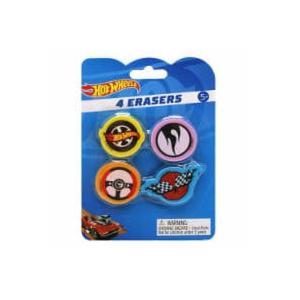 HOTWHEELS 4 ERASERS PACK OF 8