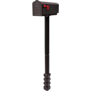 Architectural Mailboxes Harrison Rust-Proof Plastic Post Mounted Mail Box for Outside with Post, Bronze, Medium Curbside Mailbox, USPS Approved for Residential Delivery