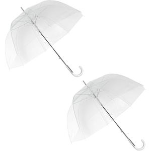 Clear Umbrellas for Rain Lightweight Windproof Large Clear Umbrella,Open Stick Umbrellas Fiberglass Frame Firm Durable Weddings,Graduation,Prom,Outdoor Events for Men and Women.