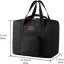 Wesoke Travel Duffel Tote Bag Black, Foldable Large Personal Item Bag Sport Gym Bag, Lightweight Carry On Bag Weekender Overnight Bag for Women and Men, Business Work Tote Nurse Dance Yoga Bag