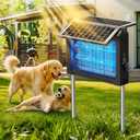 Solar Bug Zapper Outdoor with Dual Solar Panels, PhatroyYee 4500V Cordless Waterproof Mosquito Zapper, Auto On/Off, USB-C & Solar Powered Electric Fly Zapper Trap Killer for Patio Backyard RV Camping