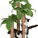 31.5Inch Cat Scratching Post,Cat Scratcher Tree with 3 Scratching Poles & 2 Interactive Dangling Balls,Cats Scratching Posts for Indoor Kitten & Adult Cats